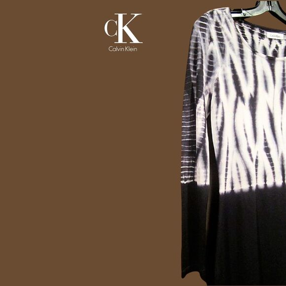 Calvin Klein NEW Glam Tie Dye Bodycon Knit Mini Dress S - Picture 4 of 11
